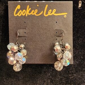 Cookie Lee Iridescent Dangle Earrings NWT
